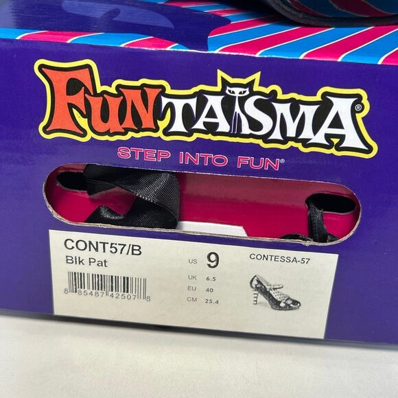 Funtasma Contessa 57 Alice in Wonderland 4” Heels size 9 Black - Picture 3 of 10